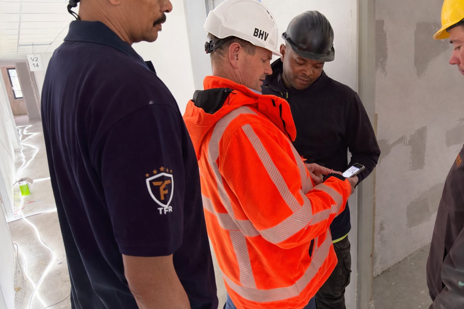 Werkoverleg op projectlocatie